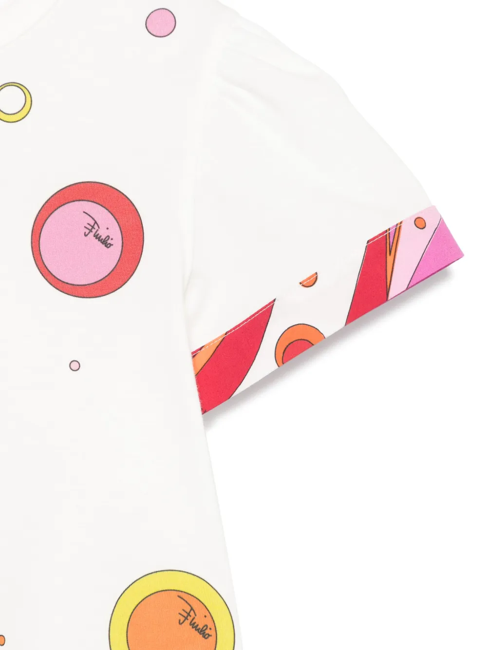 PUCCI Junior T-shirt met Fontane-print Wit