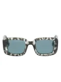 Komono Avery rectangle-frame sunglasses - Blue