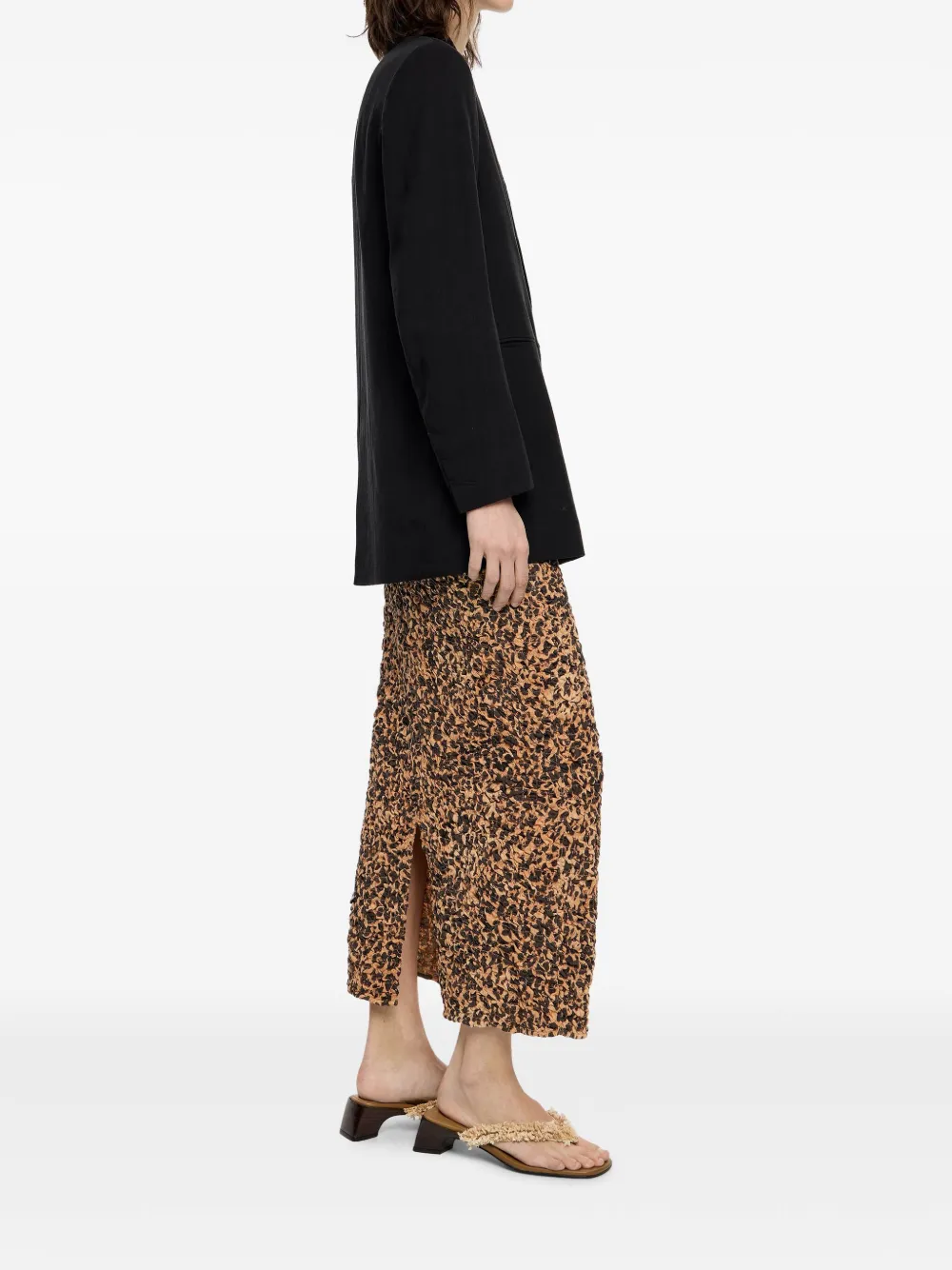 Bimba y Lola Midi-rok met luipaardprint Bruin