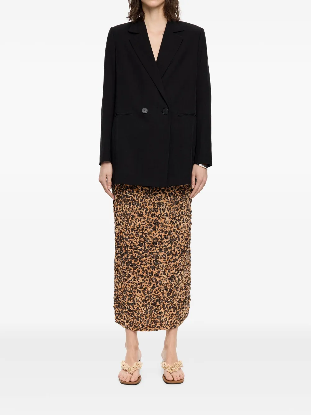 Bimba y Lola Midi-rok met luipaardprint - Bruin