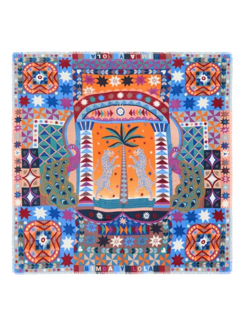 Bimba y Lola mix-print shawl