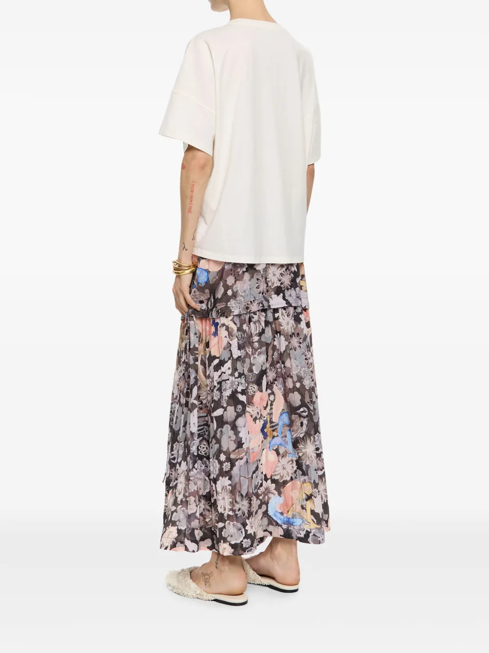 BIMBA Y LOLA FLORAL-PRINT MAXI SKIRT 