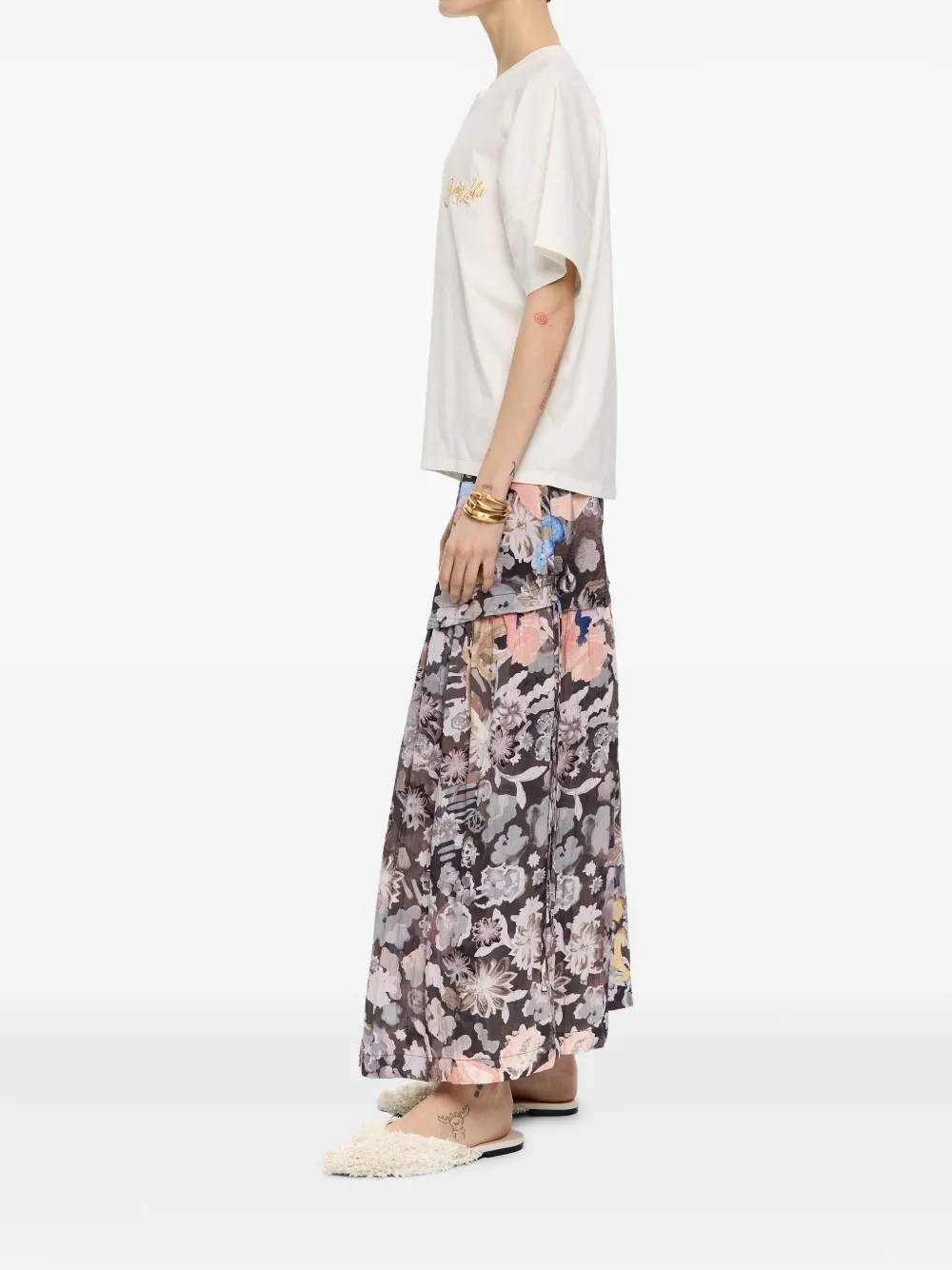 BIMBA Y LOLA FLORAL-PRINT MAXI SKIRT 