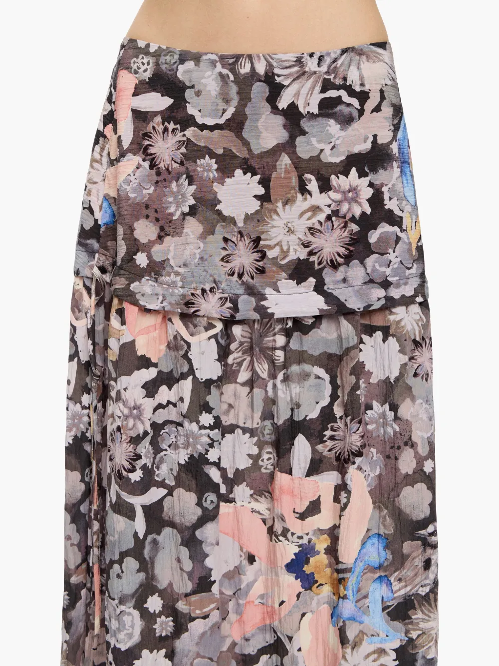 BIMBA Y LOLA FLORAL-PRINT MAXI SKIRT 