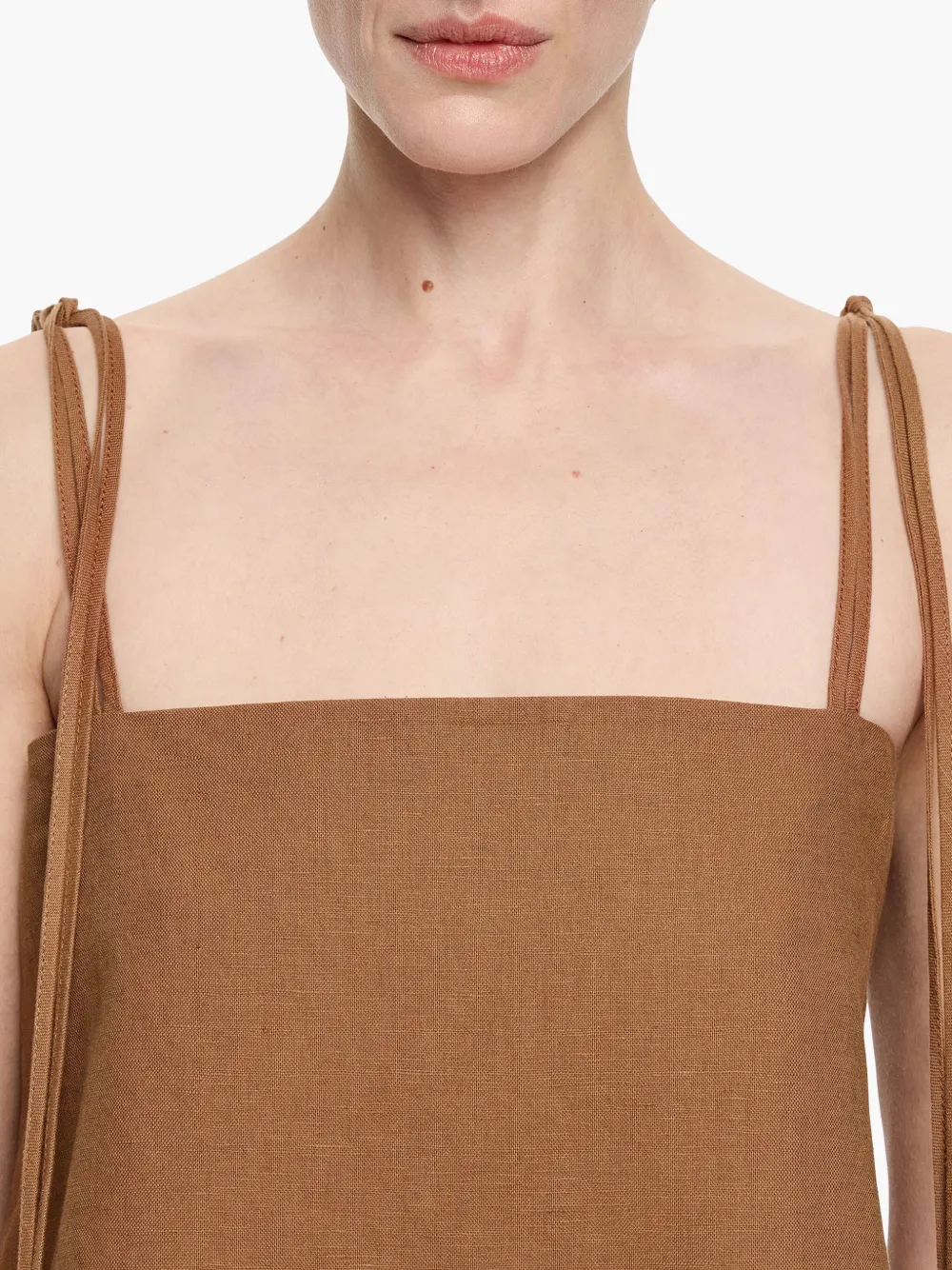 Bimba y Lola Top met satijnen band Bruin