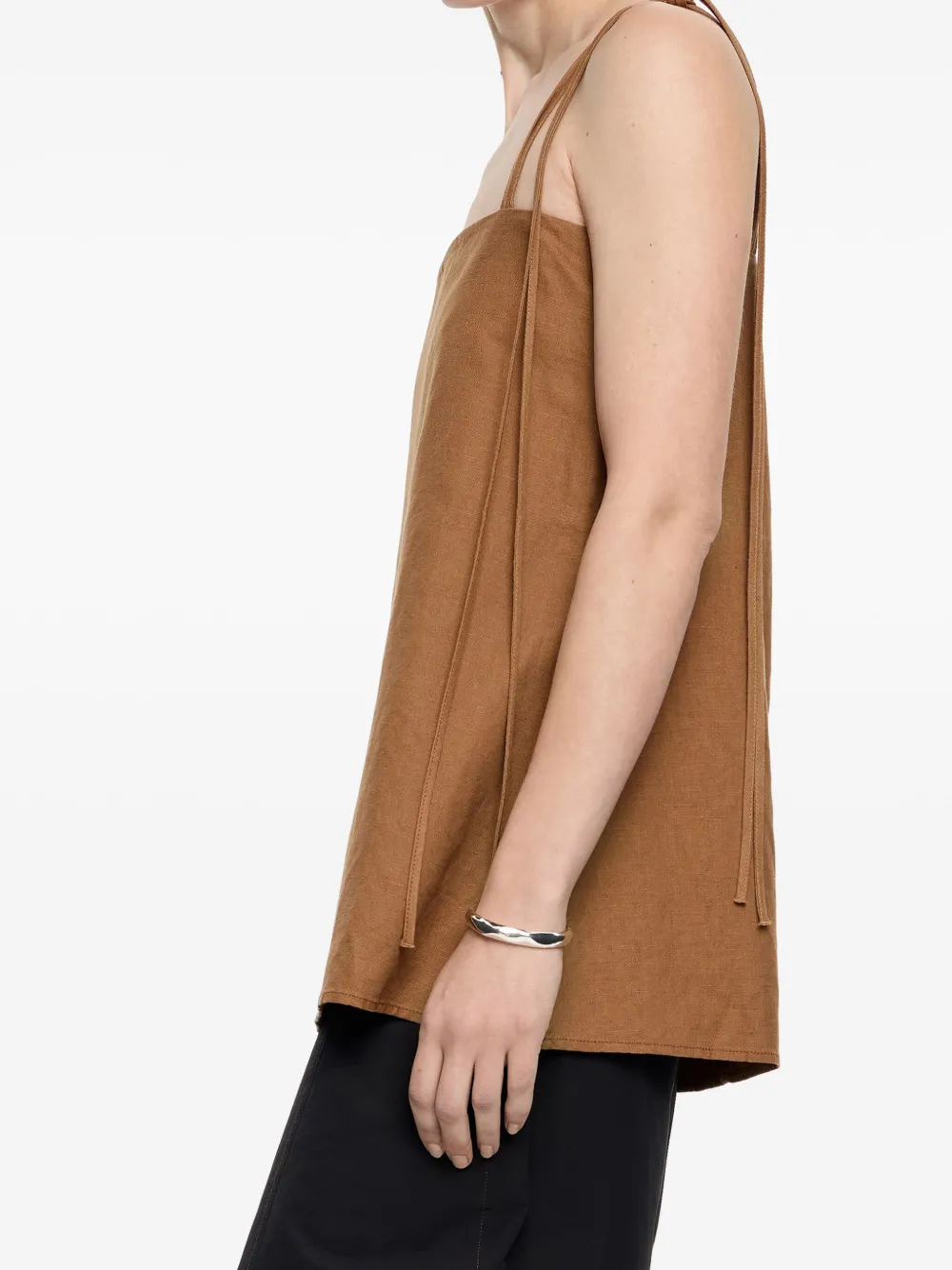 Bimba y Lola Top met satijnen band Bruin