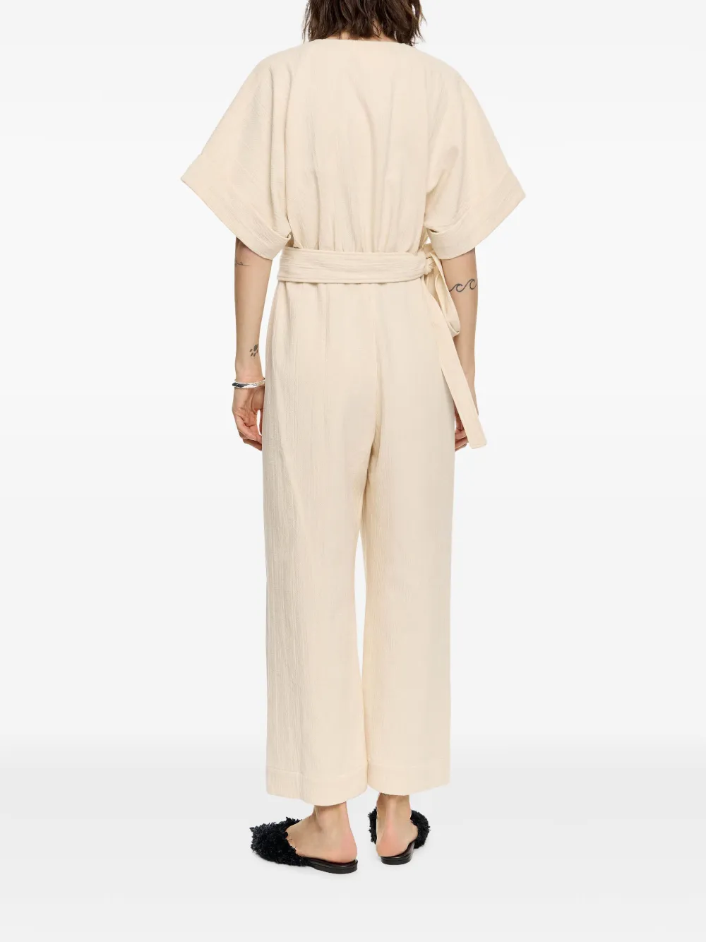 Bimba y Lola Katoenen jumpsuit Beige