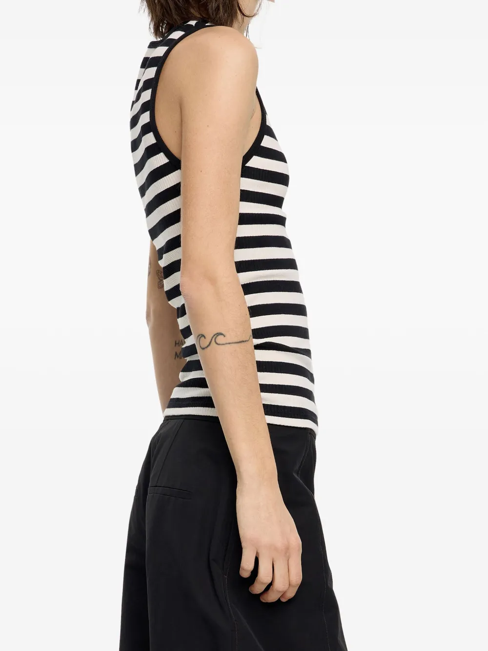 BIMBA Y LOLA STRIPED RIBBED TANK TOP