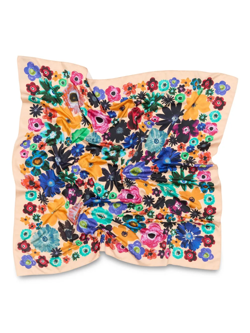 Shop Bimba Y Lola Floral-print Scarf In Neutrals
