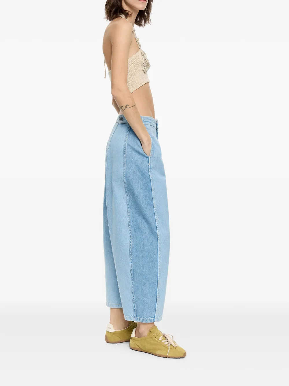 Bimba y Lola Jeans met wijde pijpen Blauw