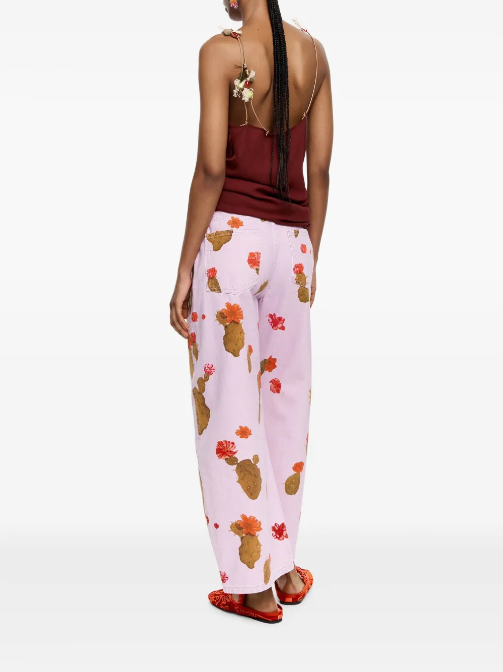 Bimba y Lola Broek met bloemenprint Roze