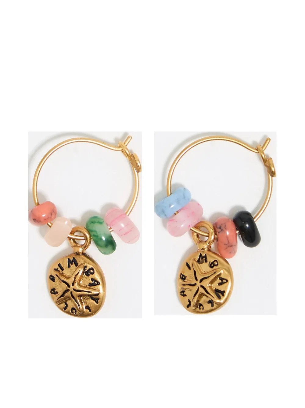 Bimba Y Lola Coin-logo Earrings In Gold