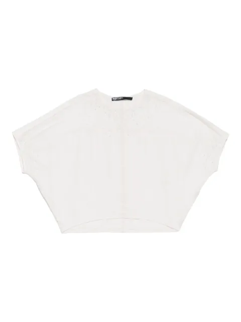 Bimba y Lola pleated-detail short-sleeve top
