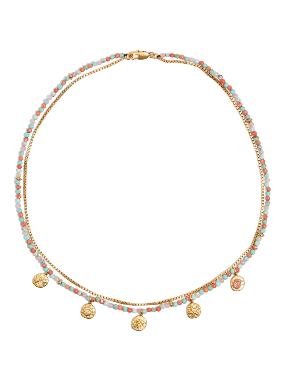 Bimba y Lola ロゴチャーム ネックレス - ゴールドトーン Bimba y Lola ロゴチャーム ネックレス - ゴールドトーン