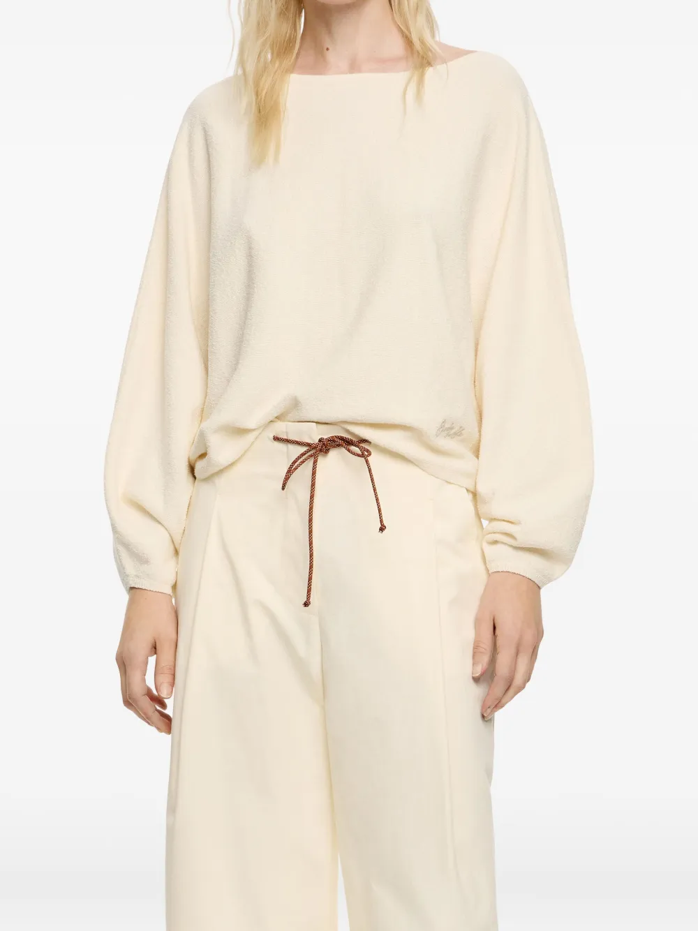 Bimba y Lola Sweater met boothals Beige