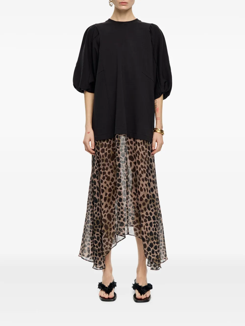 Bimba y Lola Jurk met dierenprint - Bruin