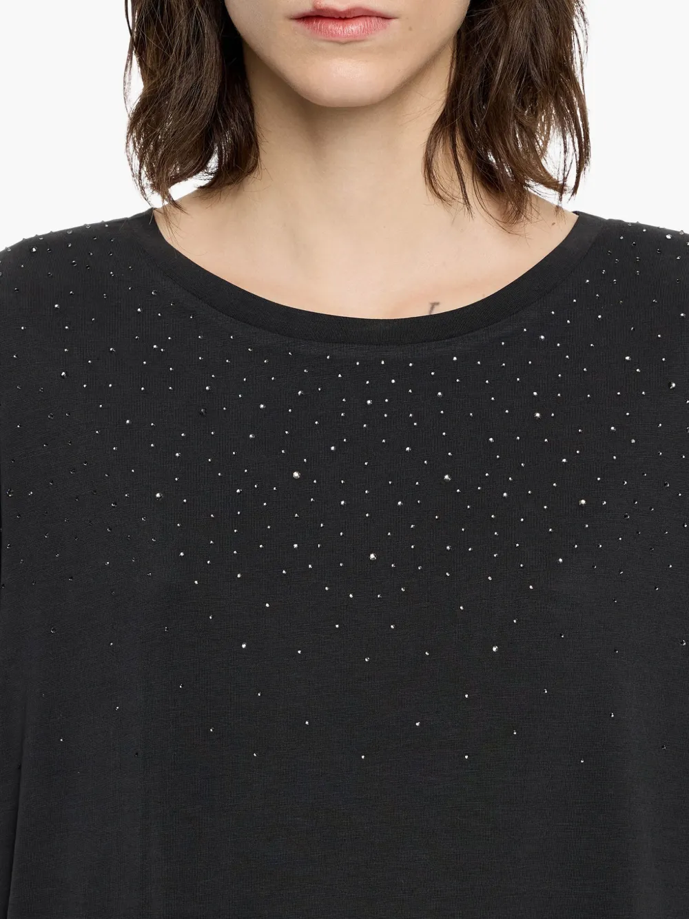BIMBA Y LOLA BEADED-DETAIL SHORT-SLEEVE T-SHIRT 