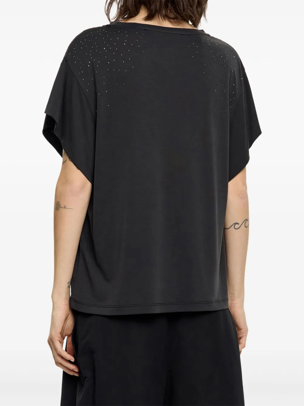 BIMBA Y LOLA BEADED-DETAIL SHORT-SLEEVE T-SHIRT 