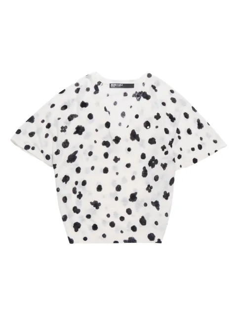 Bimba y Lola polka dot v-neck top