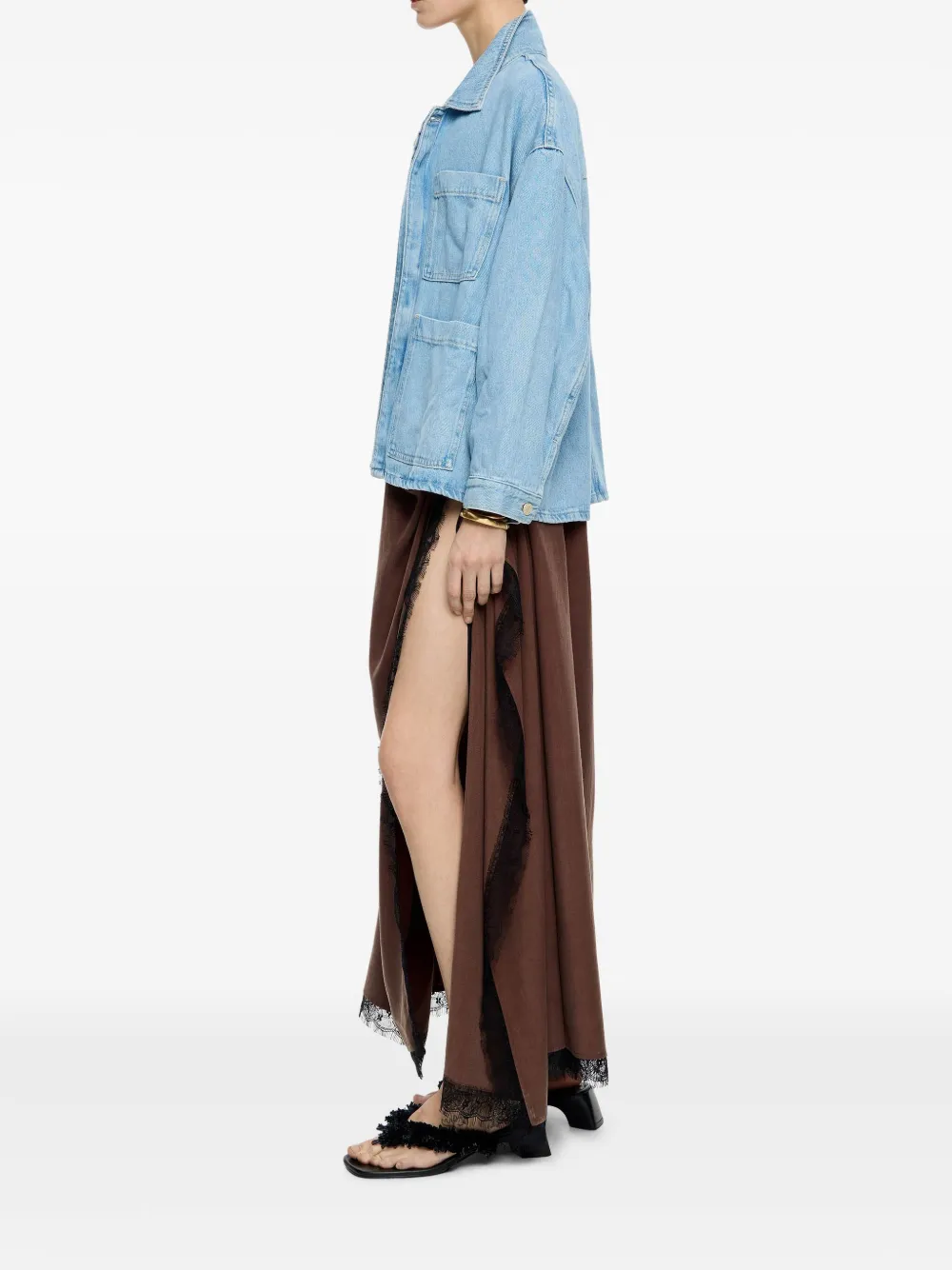 BIMBA Y LOLA PATCH POCKET DENIM JACKET 