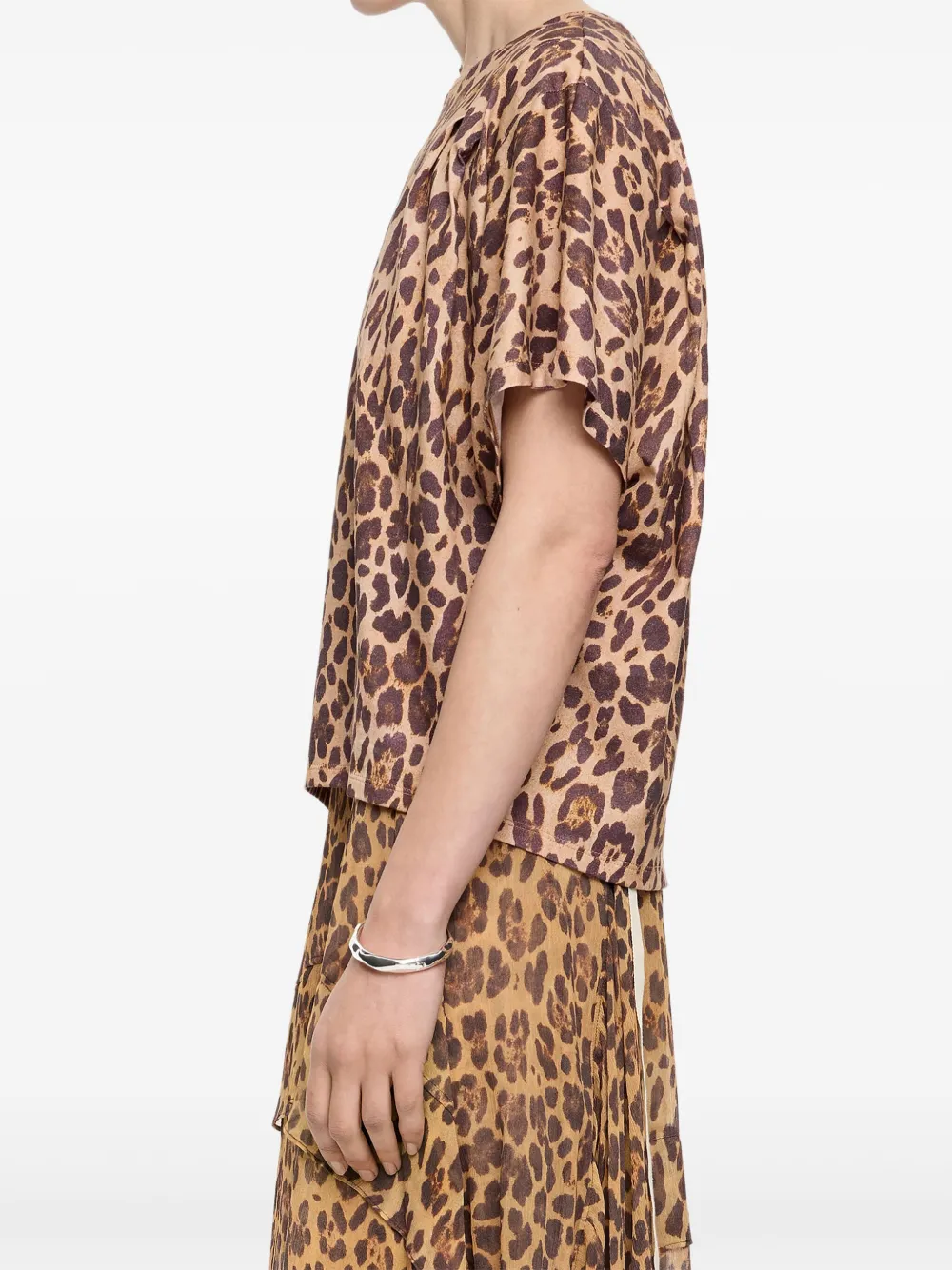Bimba y Lola Boxy top met luipaardprint Bruin
