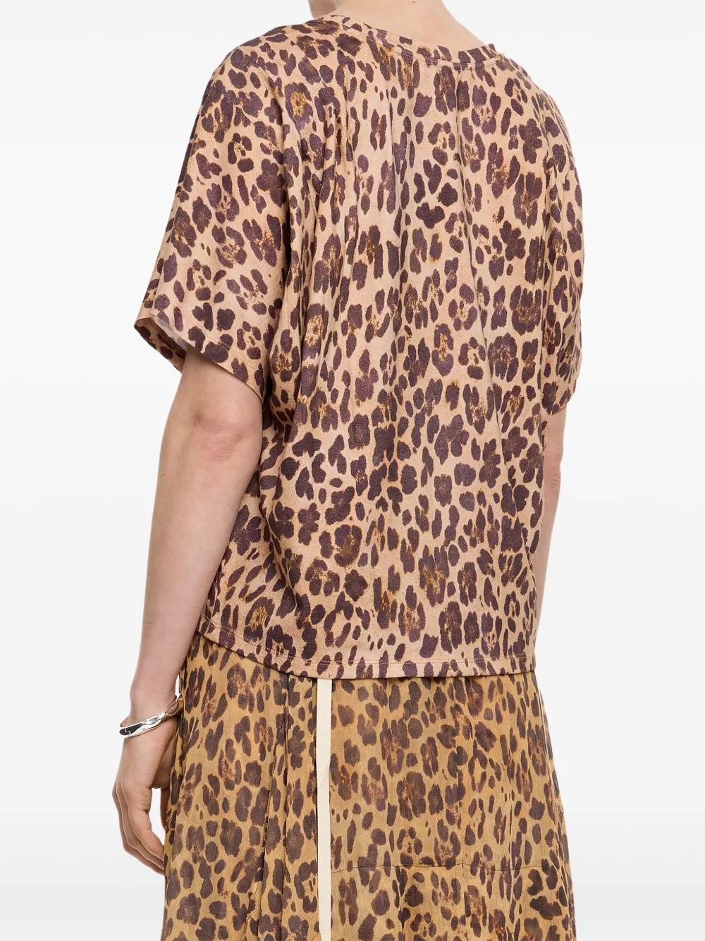 Bimba y Lola Boxy top met luipaardprint Bruin