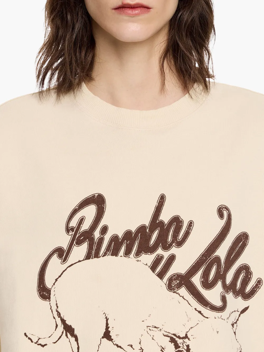 Bimba y Lola Cropped sweater Beige
