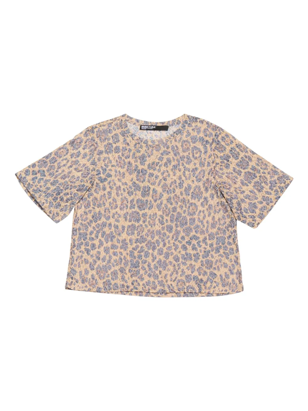 Bimba y Lola レオパード ショートスリーブ トップ - ニュートラル Bimba y Lola レオパード ショートスリーブ トップ - ニュートラル