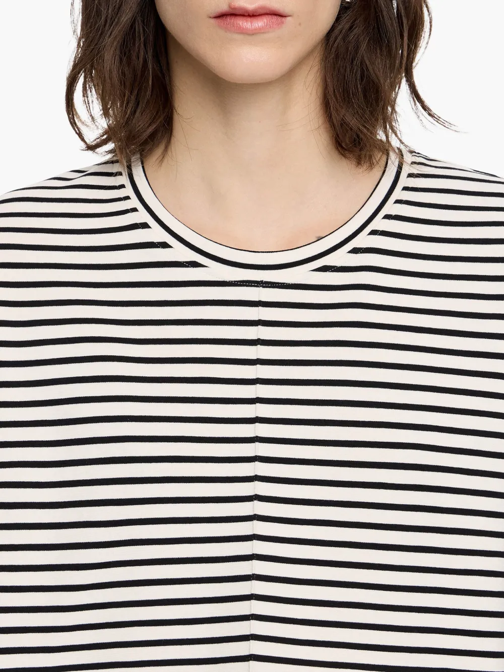 Bimba y Lola Gestreept boxy T-shirt Zwart