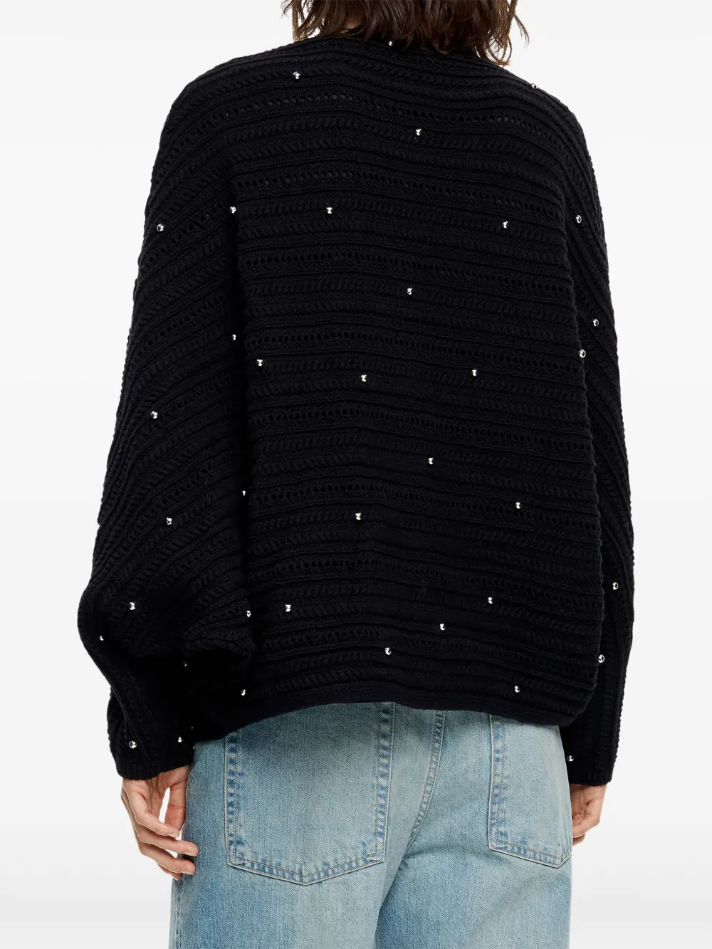 Bimba y Lola Vest met kralen textuur Zwart