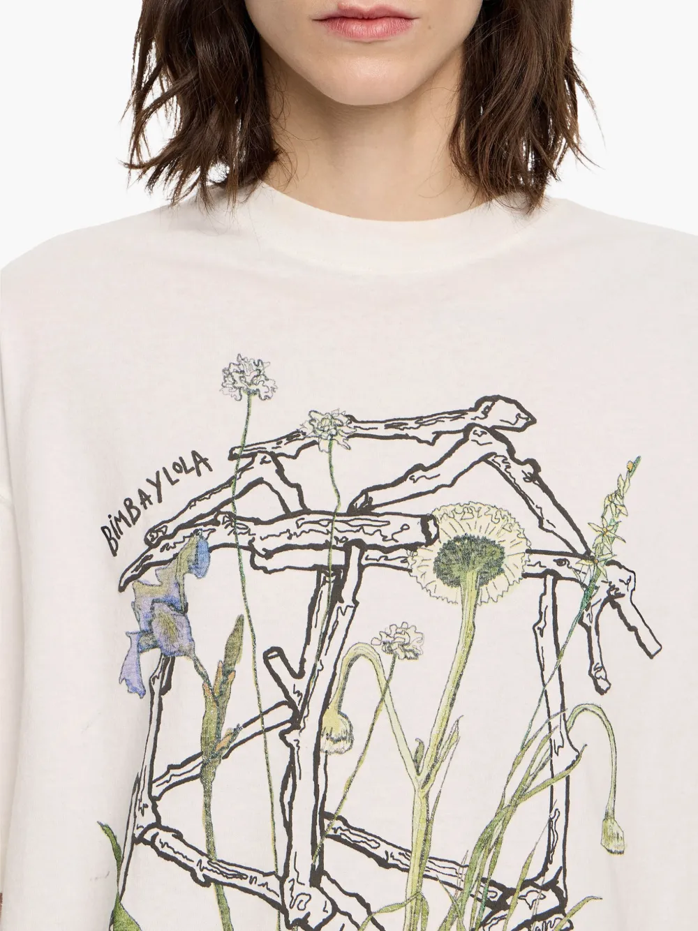 Bimba y Lola T-shirt met grafische print Wit