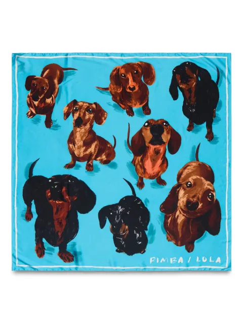 Bimba y Lola dog-motif scarf