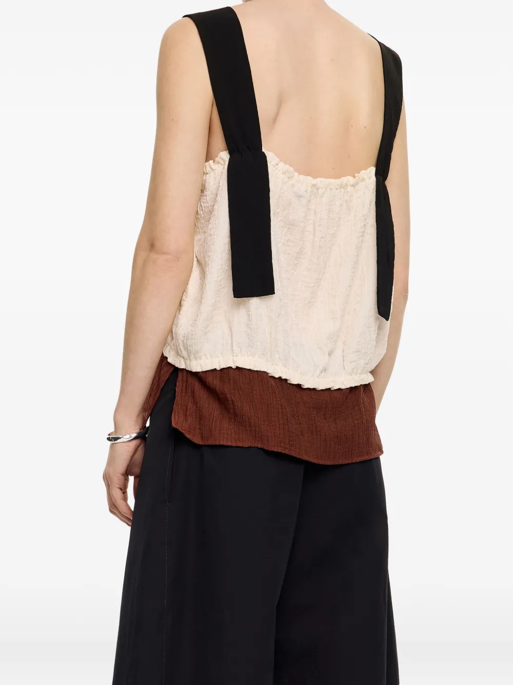 Bimba y Lola Top met ruches detail Beige