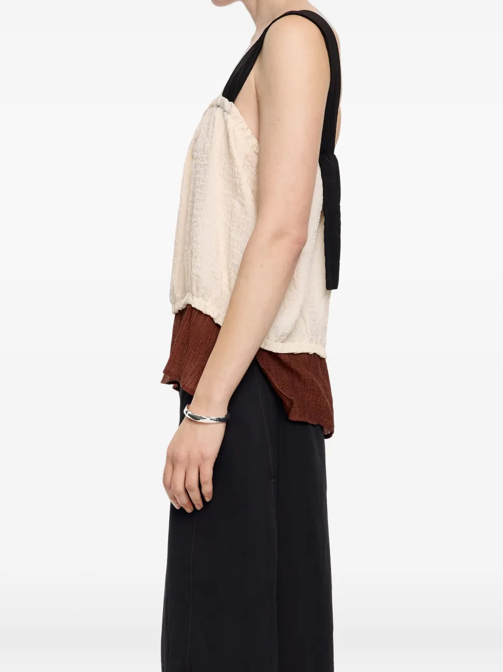 Bimba y Lola Top met ruches detail Beige