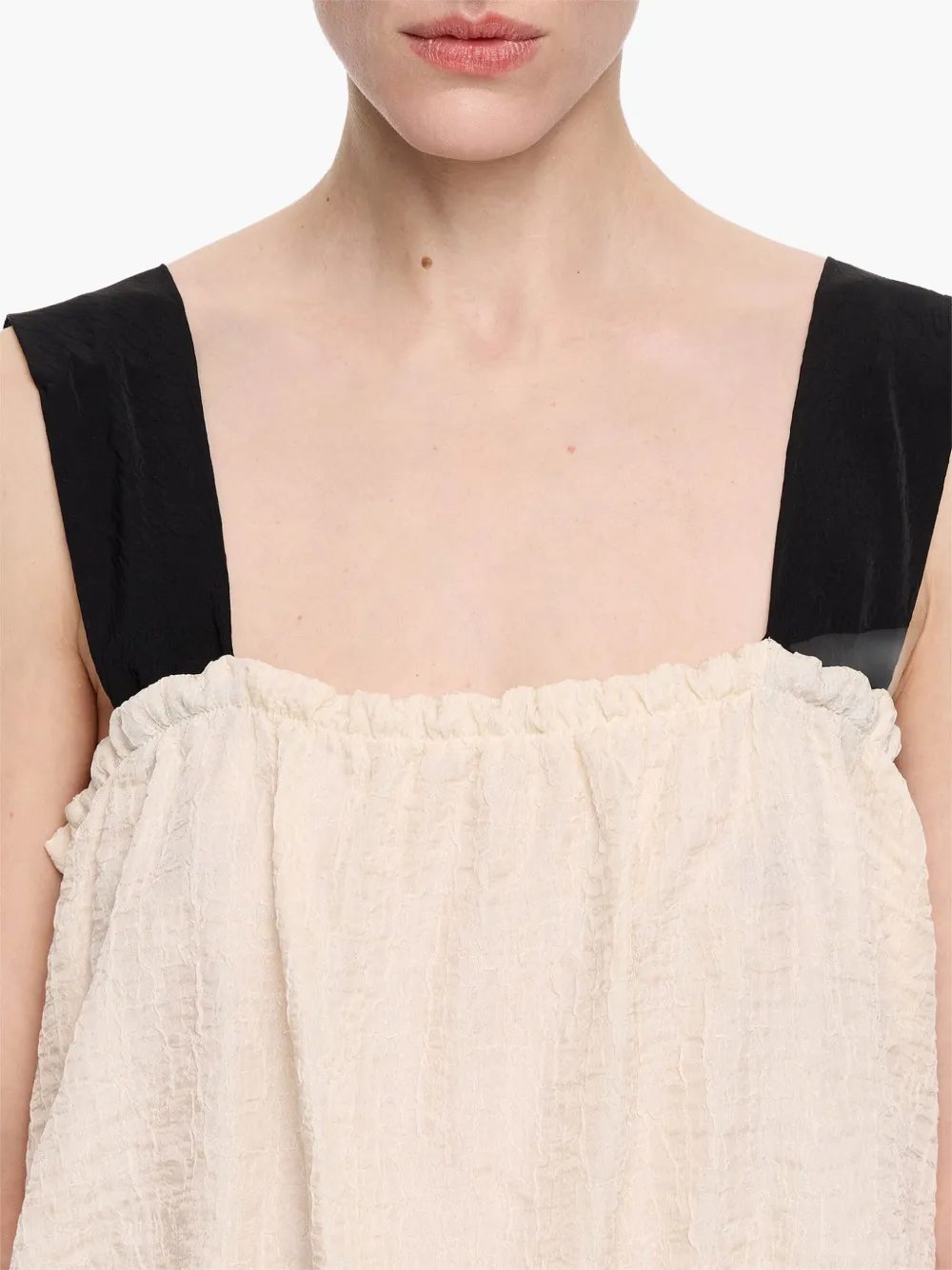 Bimba y Lola Top met ruches detail Beige