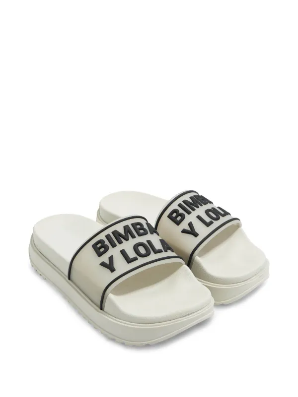 Bimba y Lola Platform Slides | White | FARFETCH