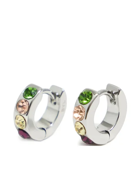 Bimba y Lola crystal-embellished hoop earrings