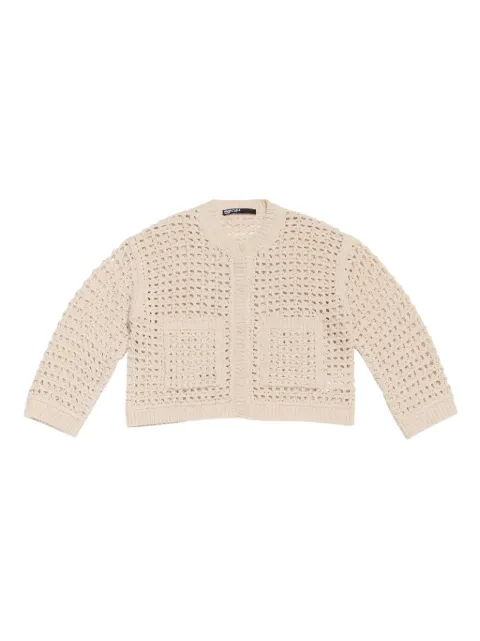 Bimba y Lola open-knit cropped cardigan