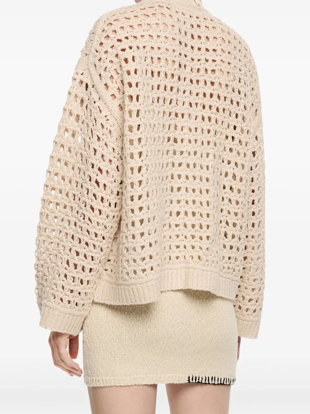 Bimba y Lola Opengebreid vest Beige