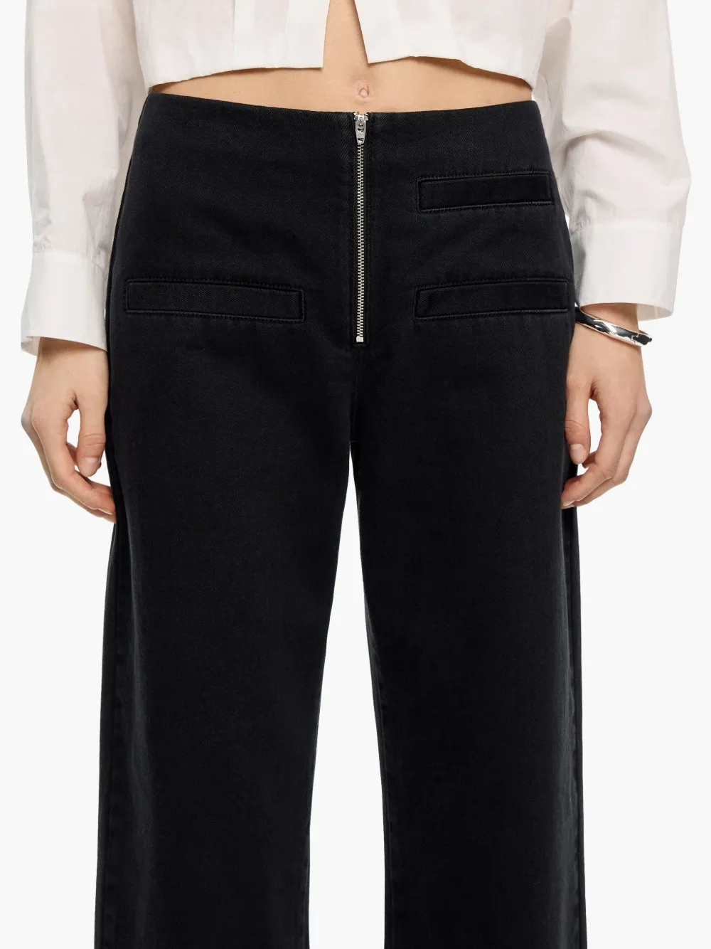 Bimba y Lola Cropped jeans Zwart