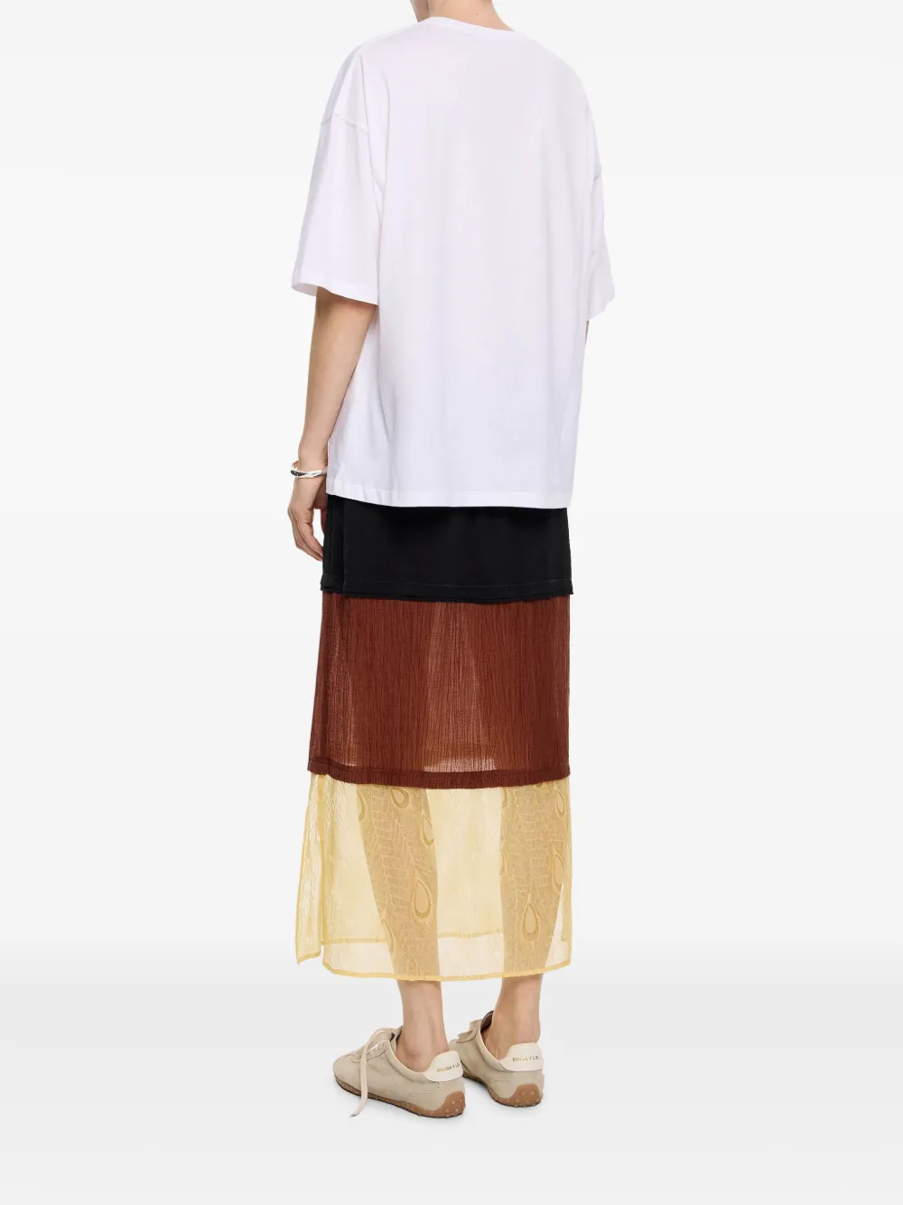 BIMBA Y LOLA COLOUR-BLOCK MIDI SKIRT