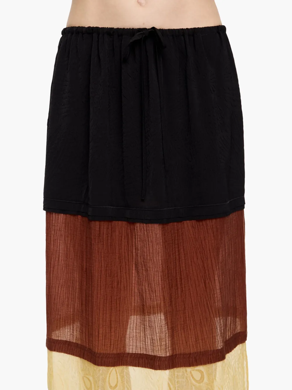 BIMBA Y LOLA COLOUR-BLOCK MIDI SKIRT