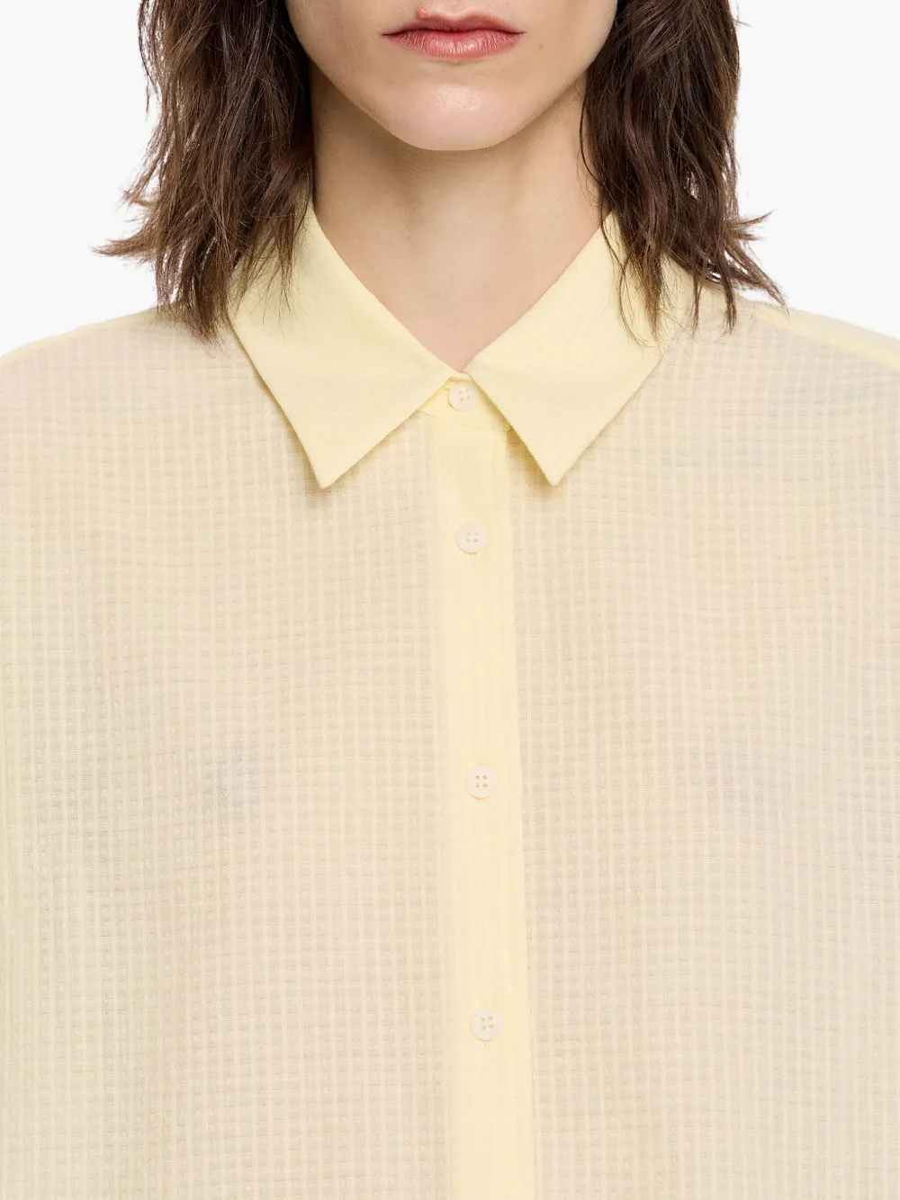 Bimba y Lola Blouse met textuur Geel
