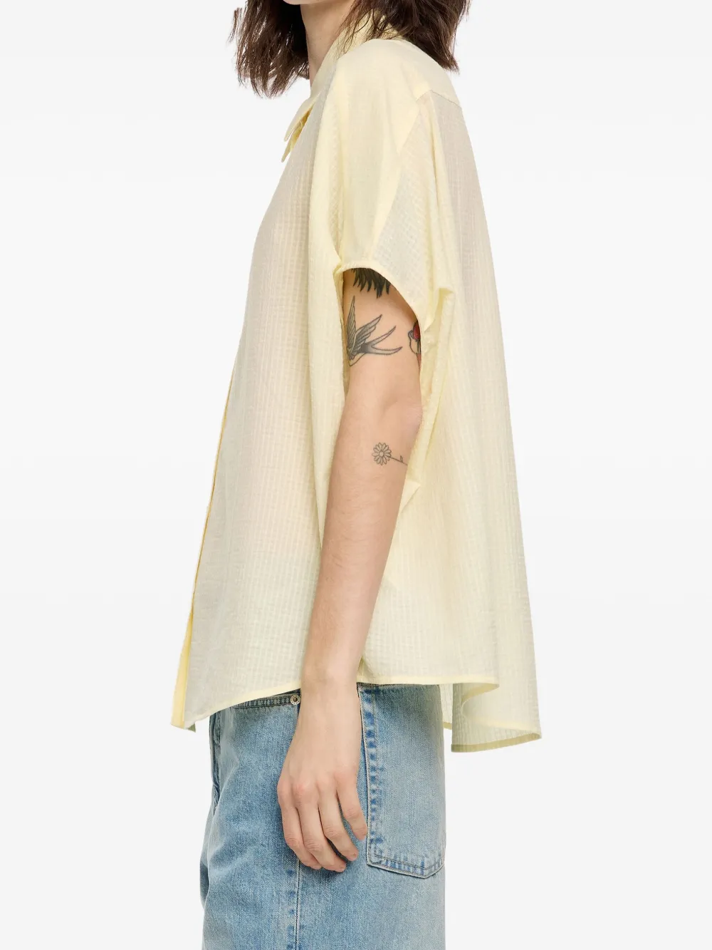 Bimba y Lola Blouse met textuur Geel