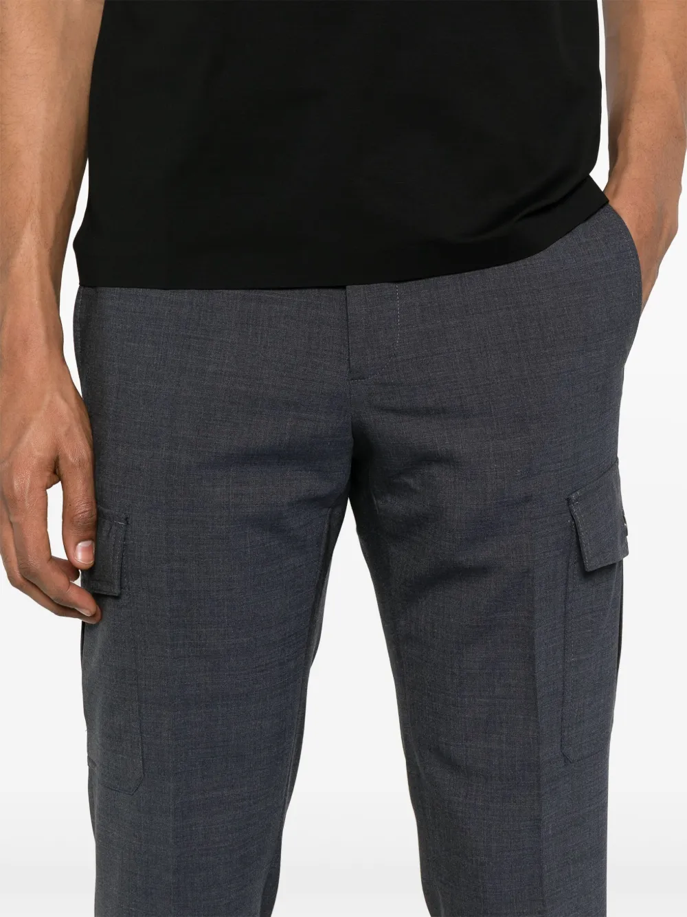 Incotex Cargo broek met toelopende pijpen Blauw