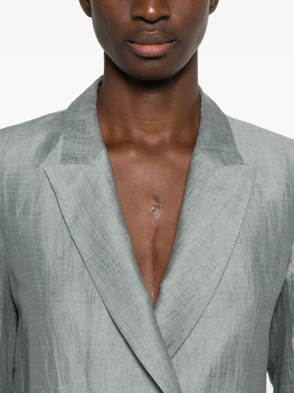 Seventy Blazer met dubbele rij knopen Groen