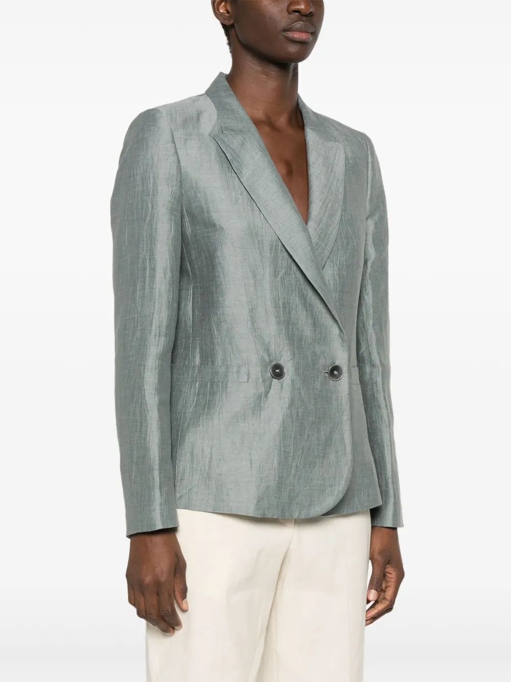 Seventy Blazer met dubbele rij knopen Groen