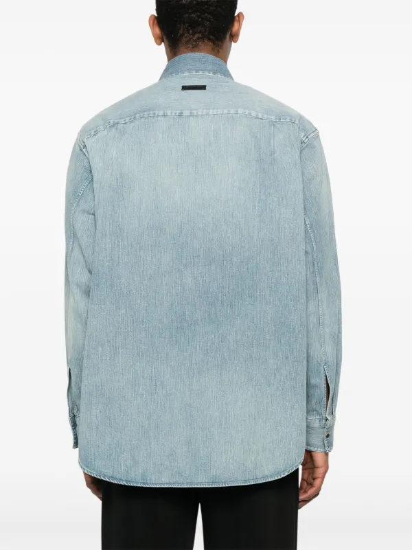 Fear Of God button-up Denim Shirt | Blue | FARFETCH ZA