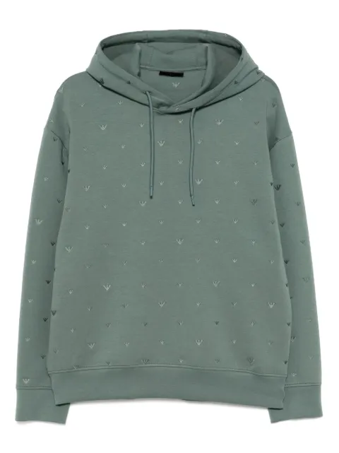 Emporio Armani embroidered-logo hoodie