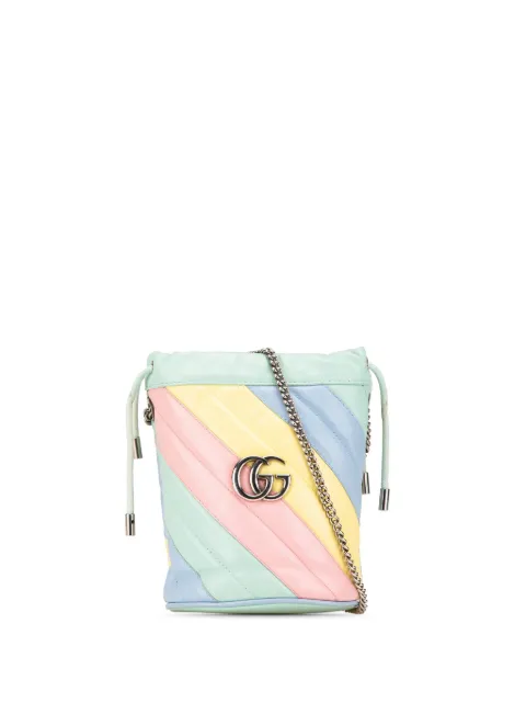 Gucci Pre-Owned 2016-2025 Mini GG Marmont Diagonal Matelasse Leather 2.0 bucket bag